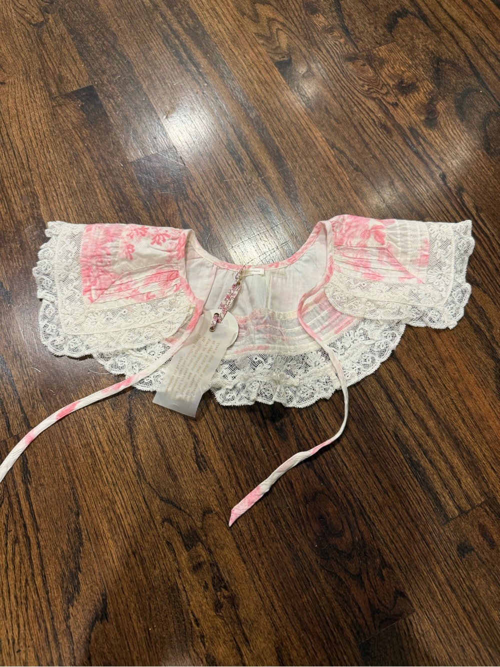 LoveShackFancy Pink Floral Collar NWT